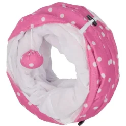 Hvalpetunnel Pink Med Prikker