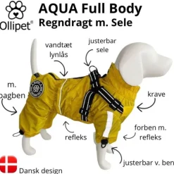 Ollipet AQUA Full Body Regndragt | M. Sele