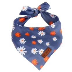 Ollipet City Lux Bandana | Blue Marguerites | OUTLET
