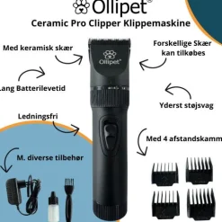 Ollipet Hundetrimmer Pakke | Ceramic Pro Og Poteklippemaskine 2i1 Z1