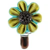 Ollipet Nummerclips | Guld Og Turkis Blomst