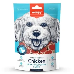 Wanpy Chicken Jerky & Codfish Sushi | 100g